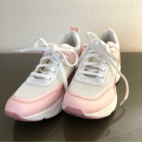 ALDO Azuria Pink, White, and Gold Joggers Sneakers and gel cleaner  - size 7 - Picture 6 of 13